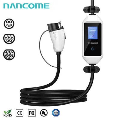 पोर्टेबल एलसीडी स्क्रीन ईवी चार्जर